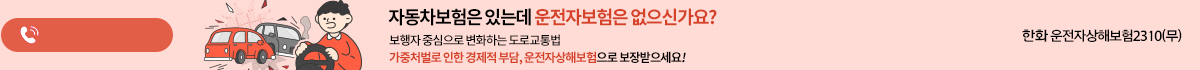 교통사고시 경찰조사 초기대응 부터 변호사 선임비용 보장(특약) 운전자를 위한 차도리 운전자보험